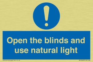 Open the blinds and use natural light